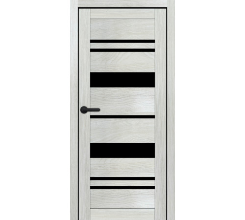 Міжкімнатні Двері Portalino Doors PL-ECO-04 Чорне скло Ламінатин