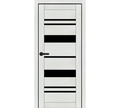 Міжкімнатні Двері Portalino Doors PL-ECO-04 Чорне скло Ламінатин