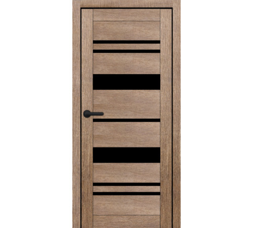 Міжкімнатні Двері Portalino Doors PL-ECO-04 Чорне скло Ламінатин