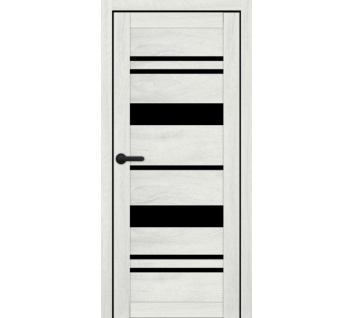 Міжкімнатні Двері Portalino Doors PL-ECO-04 Чорне скло Ламінатин