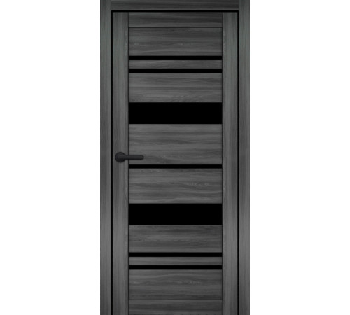 Міжкімнатні Двері Portalino Doors PL-ECO-04 Чорне скло Ламінатин