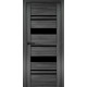 Міжкімнатні Двері Portalino Doors PL-ECO-04 Чорне скло Ламінатин