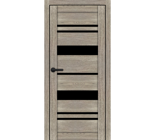 Міжкімнатні Двері Portalino Doors PL-ECO-04 Чорне скло Ламінатин