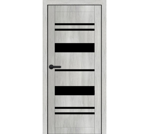 Міжкімнатні Двері Portalino Doors PL-ECO-04 Чорне скло Ламінатин