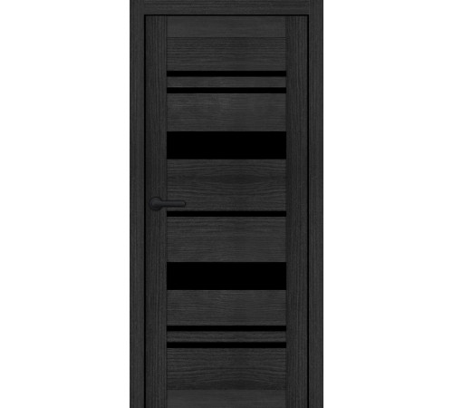 Міжкімнатні Двері Portalino Doors PL-ECO-04 Чорне скло Ламінатин