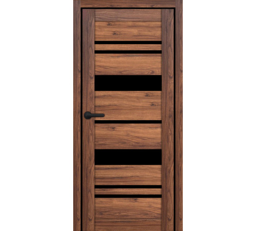 Міжкімнатні Двері Portalino Doors PL-ECO-04 Чорне скло Ламінатин