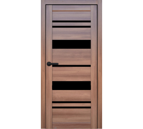 Міжкімнатні Двері Portalino Doors PL-PVC-04 Чорне скло ПВХ плівка