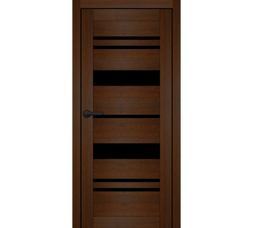 Міжкімнатні Двері Portalino Doors PL-PVC-04 Чорне скло ПВХ плівка
