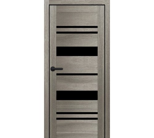 Міжкімнатні Двері Portalino Doors PL-PVC-04 Чорне скло ПВХ плівка