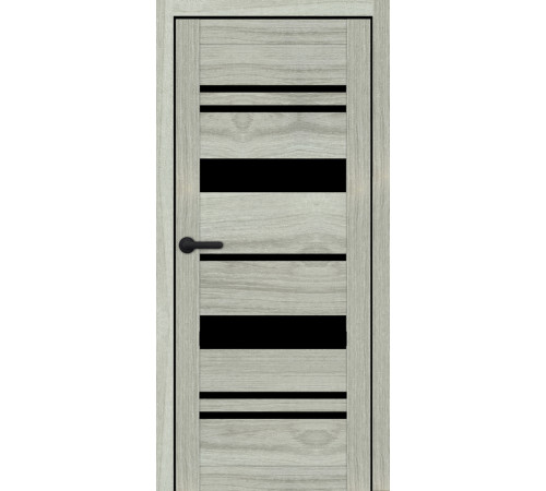 Міжкімнатні Двері Portalino Doors PL-PVC-04 Чорне скло ПВХ плівка
