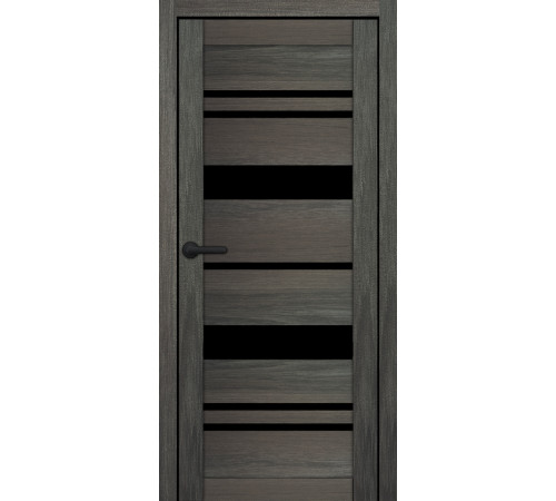 Міжкімнатні Двері Portalino Doors PL-PVC-04 Чорне скло ПВХ плівка