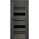 Міжкімнатні Двері Portalino Doors PL-PVC-04 Чорне скло ПВХ плівка