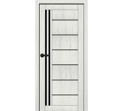Міжкімнатні Двері Portalino Doors PL-ECO-14 Чорне скло Ламінатин