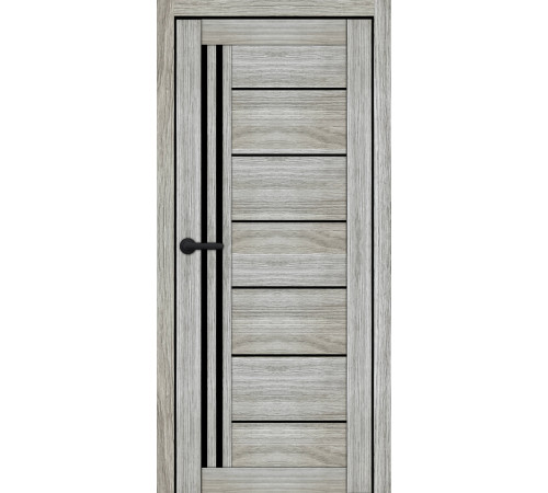 Міжкімнатні Двері Portalino Doors PL-ECO-14 Чорне скло Ламінатин