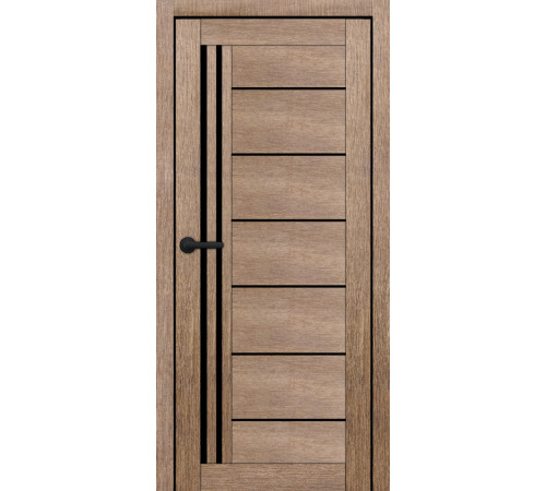Міжкімнатні Двері Portalino Doors PL-ECO-14 Чорне скло Ламінатин