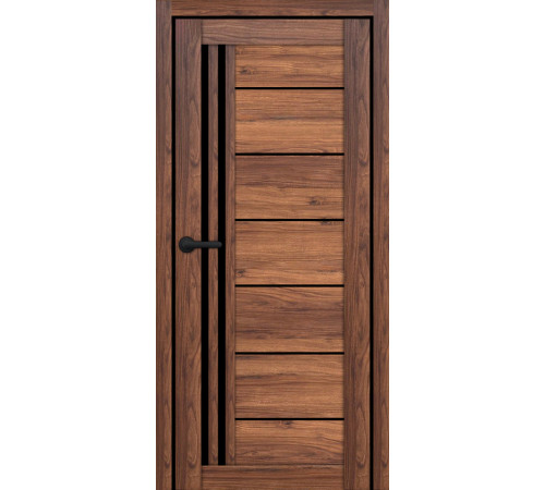 Міжкімнатні Двері Portalino Doors PL-ECO-14 Чорне скло Ламінатин