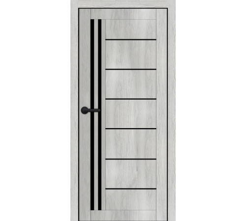 Міжкімнатні Двері Portalino Doors PL-ECO-14 Чорне скло Ламінатин