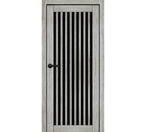 Межкомнатные Двери Portalino Doors PL-ECO-25 Черное стекло Ламинатин