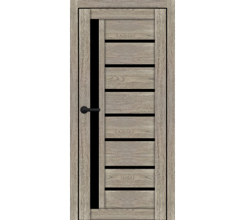 Міжкімнатні Двері Portalino Doors PL-ECO-01 Чорне скло Ламінатин