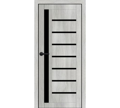 Міжкімнатні Двері Portalino Doors PL-ECO-01 Чорне скло Ламінатин