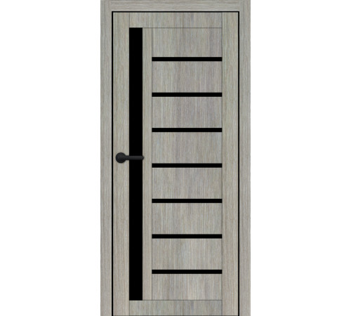 Міжкімнатні Двері Portalino Doors PL-ECO-01 Чорне скло Ламінатин
