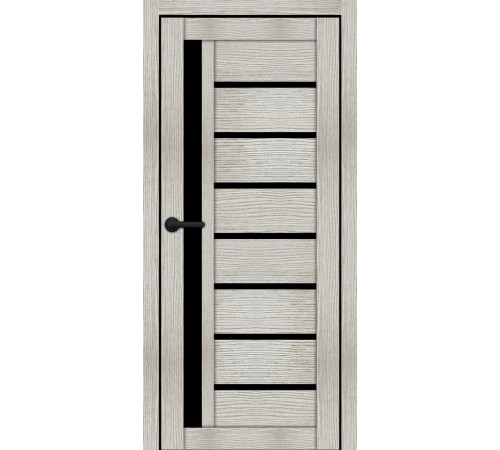 Міжкімнатні Двері Portalino Doors PL-ECO-01 Чорне скло Ламінатин