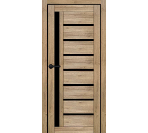 Міжкімнатні Двері Portalino Doors PL-ECO-01 Чорне скло Ламінатин