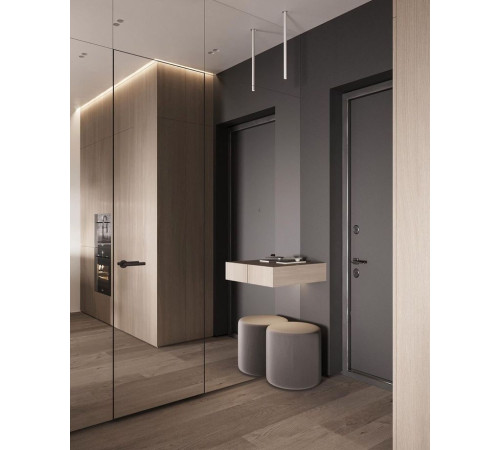 Міжкімнатні Двері RockWood Design Glass Hide З дзеркалом Скляні
