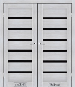 Двери StilDoors FLORIDA двойные Черное стекло