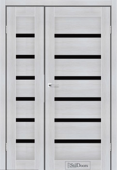 Двери StilDoors FLORIDA полуторные Черное стекло
