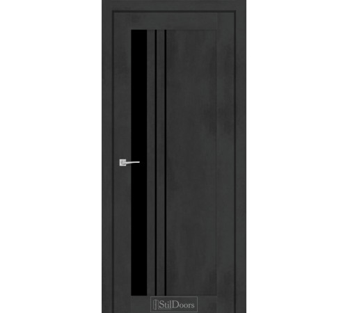 Межкомнатные Двери StilDoors BELLANO Черное стекло ПВХ плёнка