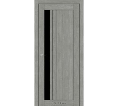 Межкомнатные Двери StilDoors BELLANO Черное стекло ПВХ плёнка