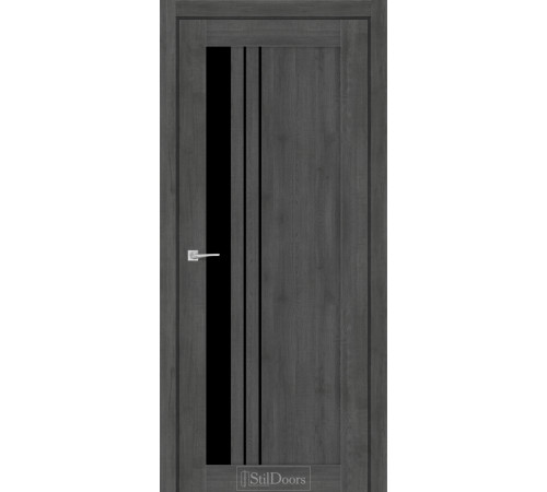 Межкомнатные Двери StilDoors BELLANO Черное стекло ПВХ плёнка