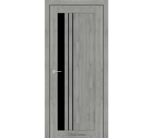 Межкомнатные Двери StilDoors BELLANO Черное стекло ПВХ плёнка