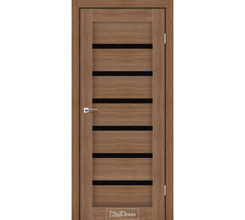 Межкомнатные Двери StilDoors FLORIDA Черное стекло ПВХ плёнка