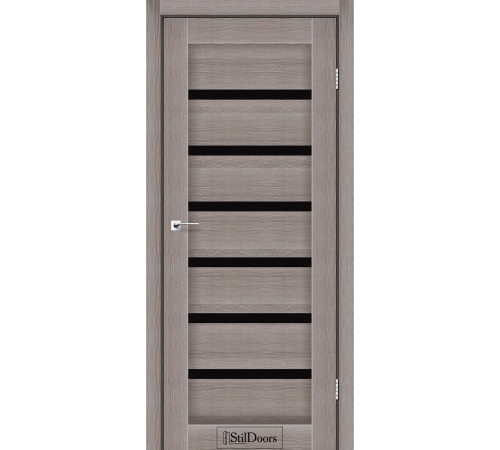 Межкомнатные Двери StilDoors FLORIDA Черное стекло ПВХ плёнка