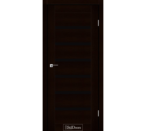 Межкомнатные Двери StilDoors FLORIDA Черное стекло ПВХ плёнка