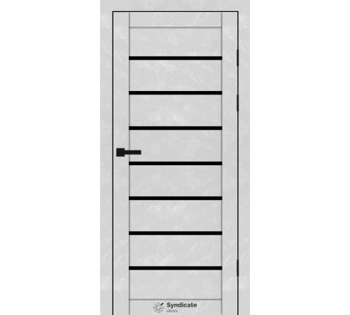 Міжкімнатні Двері Syndicate Doors SD-PVC-102 Чорне скло ПВХ плівка
