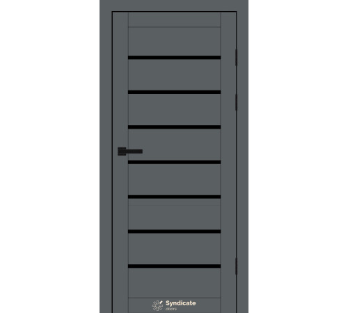 Міжкімнатні Двері Syndicate Doors SD-PVC-102 Чорне скло ПВХ плівка