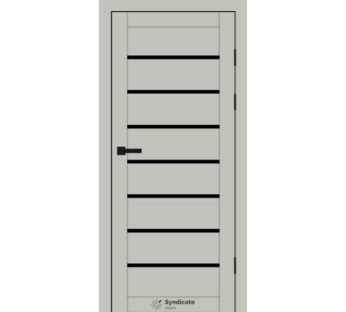 Міжкімнатні Двері Syndicate Doors SD-PVC-102 Чорне скло ПВХ плівка