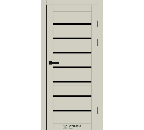 Міжкімнатні Двері Syndicate Doors SD-PVC-102 Чорне скло ПВХ плівка