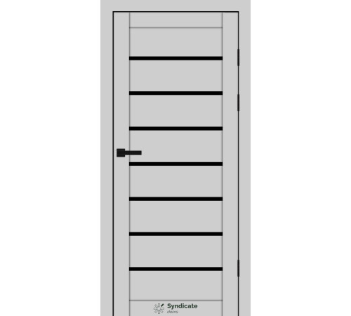 Міжкімнатні Двері Syndicate Doors SD-PVC-102 Чорне скло ПВХ плівка