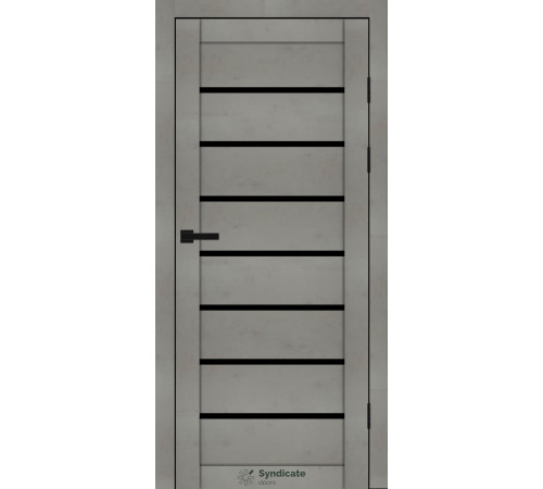 Міжкімнатні Двері Syndicate Doors SD-PVC-102 Чорне скло ПВХ плівка