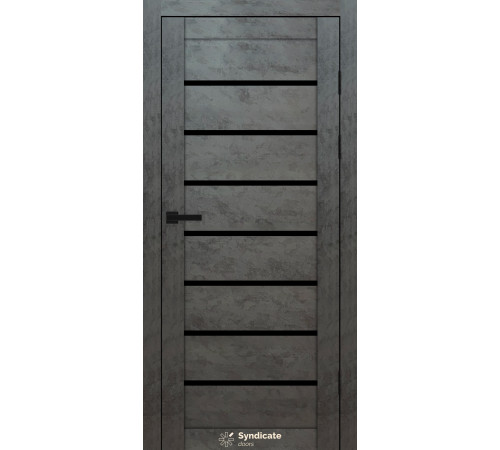 Міжкімнатні Двері Syndicate Doors SD-PVC-102 Чорне скло ПВХ плівка