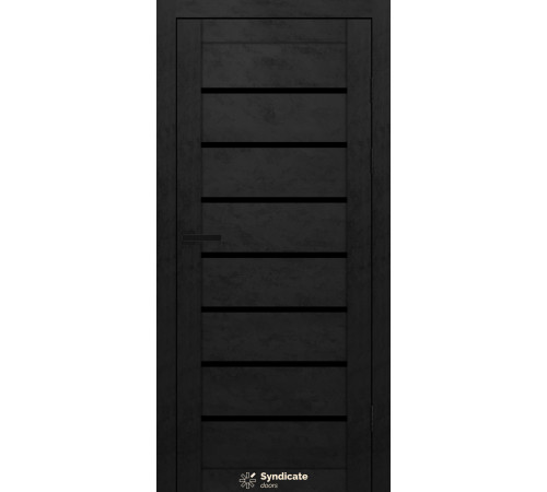 Міжкімнатні Двері Syndicate Doors SD-PVC-102 Чорне скло ПВХ плівка