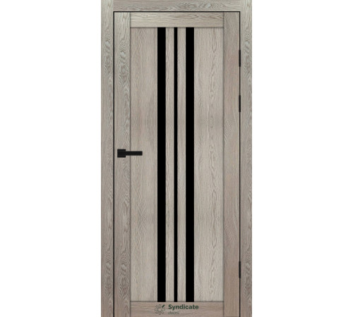 Межкомнатные Двери Syndicate Doors SD-PVC-107 Черное стекло ПВХ плёнка