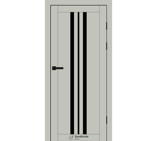 Межкомнатные Двери Syndicate Doors SD-PVC-107 Черное стекло ПВХ плёнка