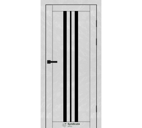 Межкомнатные Двери Syndicate Doors SD-PVC-107 Черное стекло ПВХ плёнка