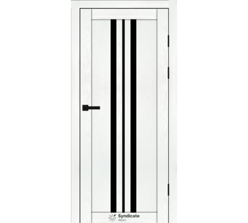 Межкомнатные Двери Syndicate Doors SD-PVC-107 Черное стекло ПВХ плёнка