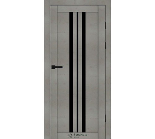Межкомнатные Двери Syndicate Doors SD-PVC-107 Черное стекло ПВХ плёнка